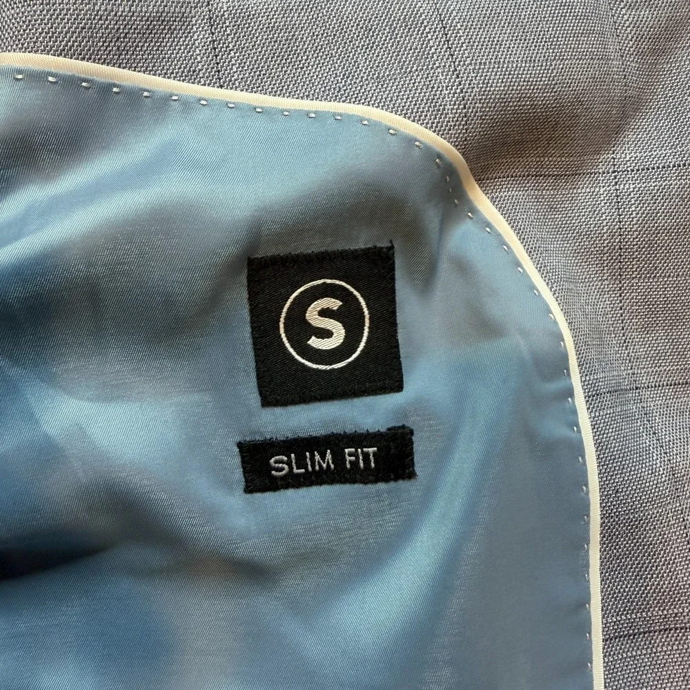 SuitShop‎ Jacket Men 44S Slim Fit Gray/blue
